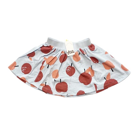NWT Tea Collection Twirl Skirt Apples Blue Size 3 - Picture 1 of 6